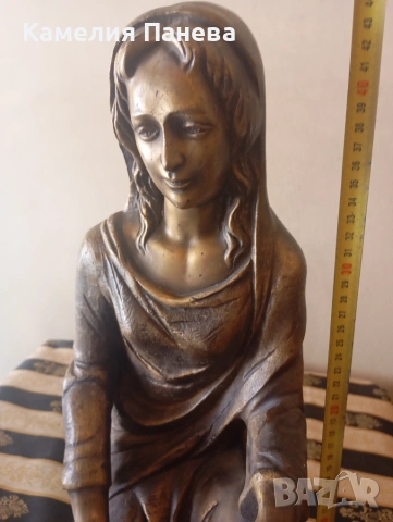 Бронзова статуетка Дева Мария, снимка 3 - Статуетки - 55168107