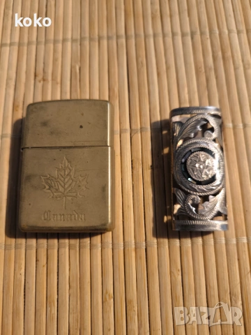 Zippo Canada и сребърен кейс за запалка 