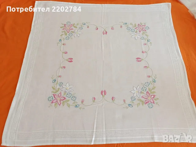 Битови, бродирани карета за маса , снимка 10 - Покривки за маси - 55657364