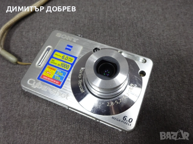 ЦИФРОВ ФОТОАПАРАТ SONY CYBER-SHOT DSC-W50 6.0MP CARL ZEISS DIGITAL CAMERA, снимка 5 - Фотоапарати - 54005176