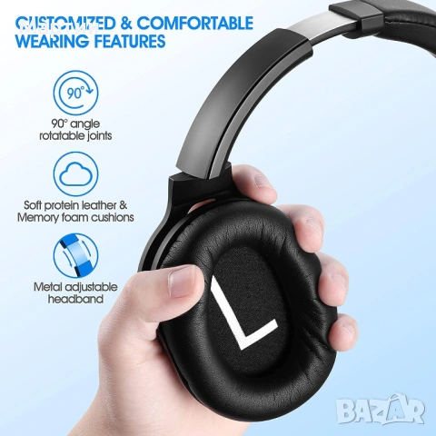 ZIHNIC Active Noise Cancelling Bluetooth слушалки – 40 часа батерия, Deep Bass, Bluetooth 5.0, снимка 5 - Bluetooth слушалки - 54730958