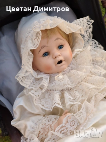 АНТИКВАРА дървена количка комплект с порцеланова кукла , снимка 18 - Антикварни и старинни предмети - 54195587