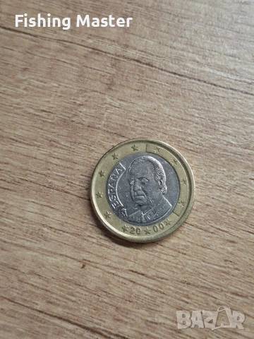 Испанска монета 1 евро 2000 година.
