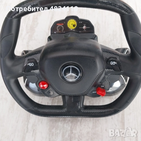 Детска играчка - Кола Mercedes-Benz, с волан контролер, червена, снимка 2 - Коли, камиони, мотори, писти - 54498601
