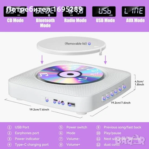 CD Player Y-01, , снимка 3 - Декове - 55012096