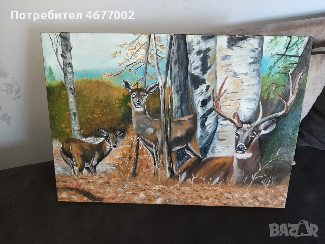 прекрасна картина на платно, снимка 8 - Антикварни и старинни предмети - 54799989