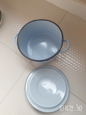 Емайлирана тенджера/старо производство, снимка 2 - Съдове за готвене - 54007463