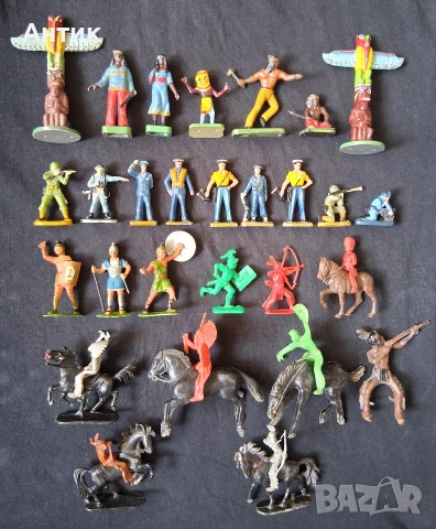 Лот Стари Играчки Фигурки Индианци Войници Моряци от Соца, снимка 2 - Колекции - 54195874