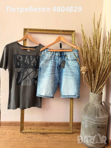 G-Star Raw Мъжки нови оригинални къси дънки, снимка 12 - Къси панталони - 54875003
