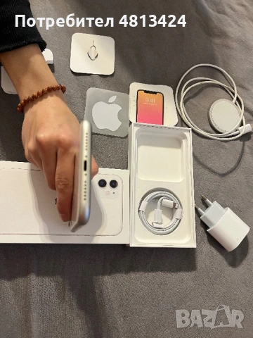 iPhone 11 white бял 81% батерия пълен комплект, снимка 5 - Apple iPhone - 54547915