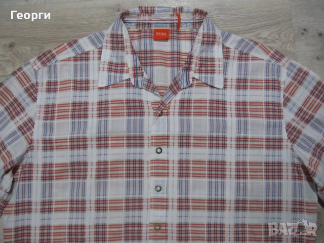Hugo boss мъжка риза къс ръкав, снимка 2 - Ризи - 55067273
