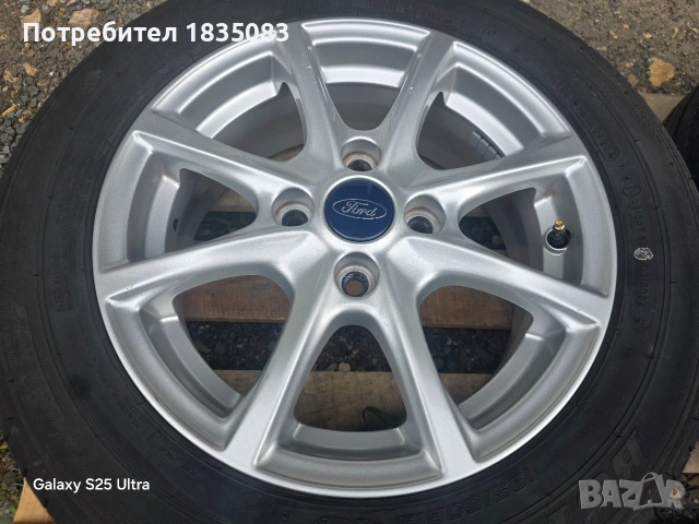 Лети джанти 15ки 4х108 Ford + летни гуми 195/60/15, снимка 4 - Гуми и джанти - 54830098