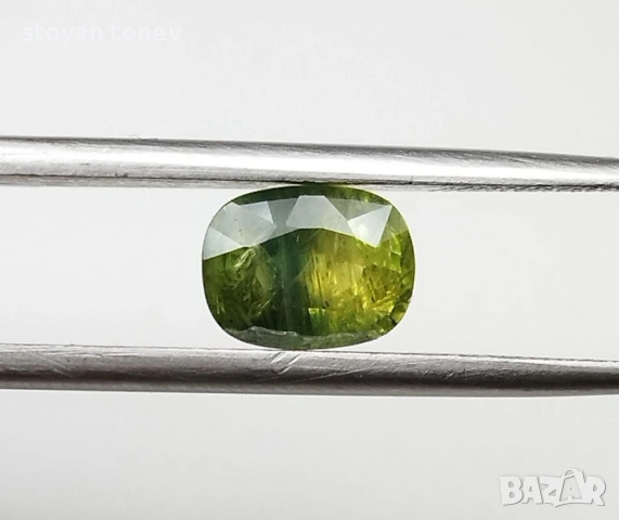 Рядък е екзотичен жълто-зелен сапфир 1.97 карата! Сертификат!, снимка 12 - Други - 54197660