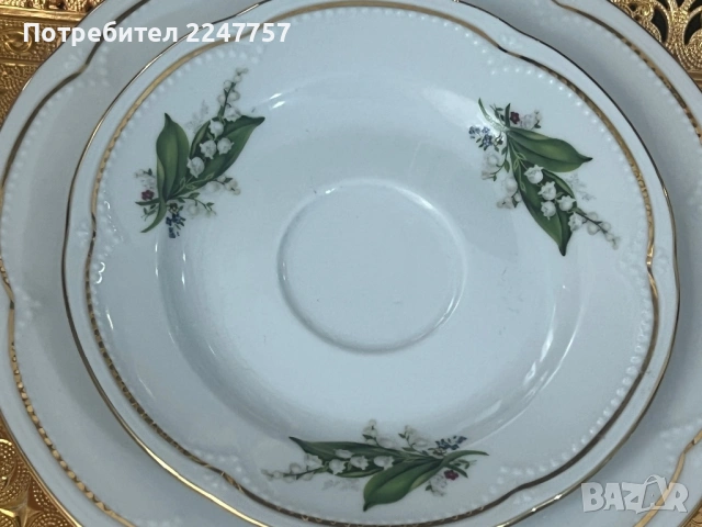 Троен сет порцелан Момина сълза, снимка 8 - Антикварни и старинни предмети - 54091750