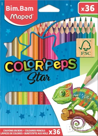 Комплект цветни моливи за рисуване Maped Color'Peps / 36 цвята