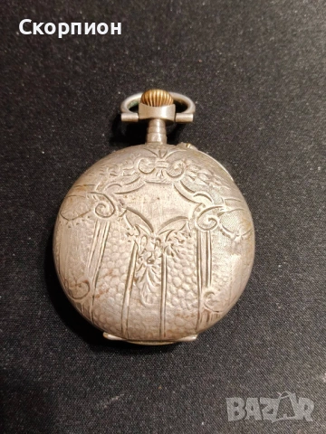Швейцарски джобен часовник с посребрени капаци 1905г. - 10 РУБИНА, снимка 3 - Джобни - 49241222