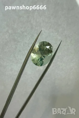Естествен зелен берил 13.30 ct – голям фасетиран скъпоценен камък, снимка 4 - Други - 55393615