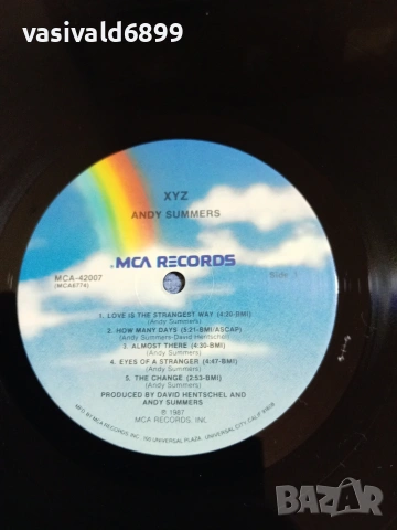 ANDY SUMMERS - "XYZ", снимка 5 - Грамофонни плочи - 55210813