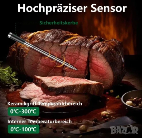 BFOUR BF-40 Wireless Smart термометър за месо и BBQ с 2 сонди, снимка 4 - Друга електроника - 54497017