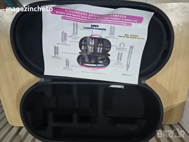 EVA чанта за съхранение на сешоар Dyson HD01/HD02/HD03/HD04/HD08/HD12 – Розова, снимка 8 - Сешоари - 55450047