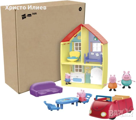 Къщата на Пепа Пиг с обзавеждане Колата на Пепа пиг Peppa pig фигури, снимка 9 - Фигурки - 55298334