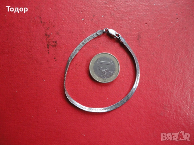 Невероятна италианска сребърна гривна 2