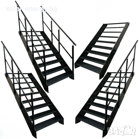 Метално стълбище 9 стъпала | Външни стълби | Поцинковано, снимка 4 - Други - 54235693