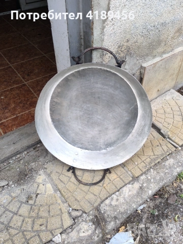 Медна калайдисана тава, снимка 2 - Съдове за готвене - 54576290