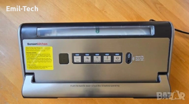 Вакуум машина за храна Bonenkitchen – неръждаема стомана, 5 функции, нова, снимка 6 - Други - 54045333