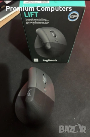 Безжична мишка Logitech Ergo Lift Vertical, графитен, снимка 3 - Клавиатури и мишки - 54705186