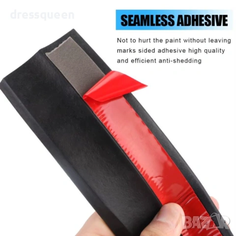 4541 Защитна гъвкава лайсна за броня – Гумен лип спойлер 250см (Черна), снимка 5 - Аксесоари и консумативи - 54069601