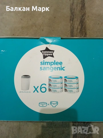 Пълнители за кош за памперси Tommee Tippee Simplee Sangenic (6 броя), снимка 5 - Други - 55049331