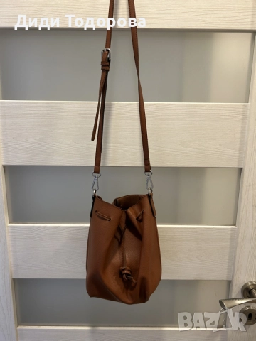Стилна дамска чанта тип торба / Bucket bag OVS Woman (кафява / коняк)