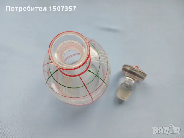 Шише за ракия, 800мл., рисувано стъкло, снимка 3 - Други - 55565087