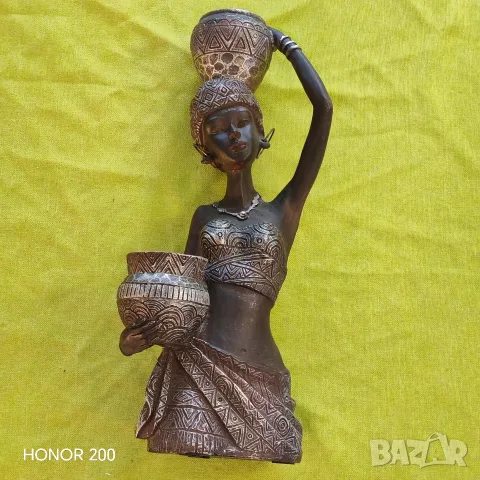 Фигурка, статуетка Африканско момиче. , снимка 6 - Статуетки - 55393344