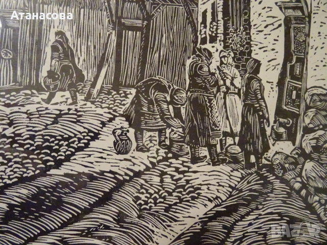 Александър Станев картина графика 1980 г , снимка 3 - Картини - 54020536