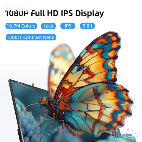 НОВ INGNOK YN02D – Преносим МОНИТОР 15.6” Full HD с USB-C и HDMI, снимка 6 - Монитори - 55299171