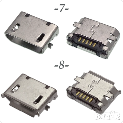 Букса  конектор USB micro  , 2/5 pin connector, снимка 5 - Ремонт на друга електроника - 40051806