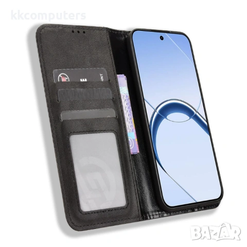 Ретро Кожен Калъф Портфейл за Realme 16 5G - Магнитен, Стойка, Слотове, 4 цвята, снимка 8 - Калъфи, кейсове - 54379207