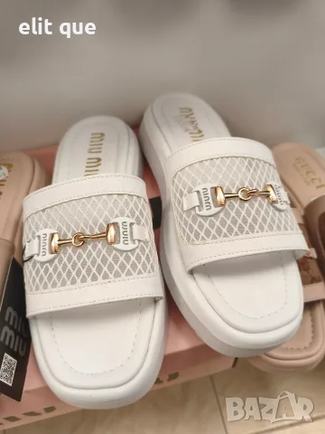дамски чехли Gucci miu miu , снимка 3 - Чехли - 55675644