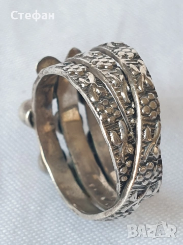 Сребърен пръстен, снимка 3 - Пръстени - 54266328