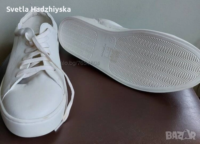 Дамски бели кецове естeствена кожа Reserved, № 40, снимка 4 - Кецове - 54630302