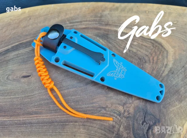 Фиксиран нож Benchmade Water Intersect 18050,Magna Cut,Depth Blue Santoprene, снимка 8 - Ножове - 55691112