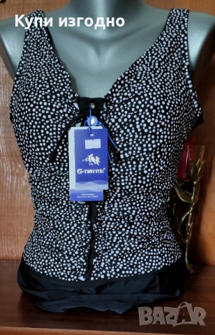 Красив цял бански PLUS SIZE 2XL. Нов, снимка 2 - Бански костюми - 54765504