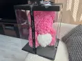 Мече от рози InLove 40 см с кутия, чисто ново, подарък, снимка 10