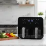 Двоен фритюрник с горещ въздух Cheffinger 9 л  с дигитален дисплей, стъклен прозорец и 360° циркулац, снимка 2