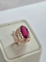 Руски златен пръстен с рубин, снимка 2