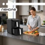 NexOne TwinFryer 11L – Двукамерен фритюрник с горещ въздух 2800W, две независими кошници, снимка 2