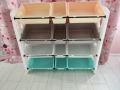 Детска етажерка органайзер за играчки с 12 коша - Като нова!, снимка 3