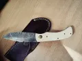 Ножка и нож от дамаска стомана ръчна изработка , снимка 1